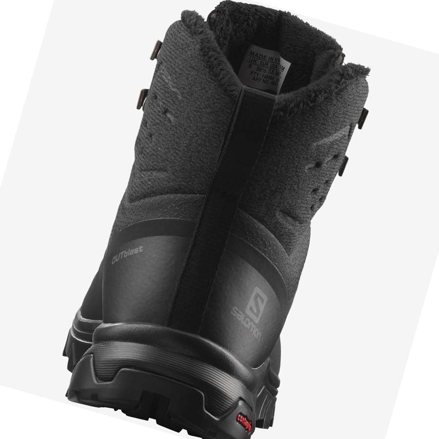 Salomon OUTBLAST THINSULATE™ CLIMASALOMON™ WATERPROOF Téli Csizma Női Fekete | HU 3012XYU